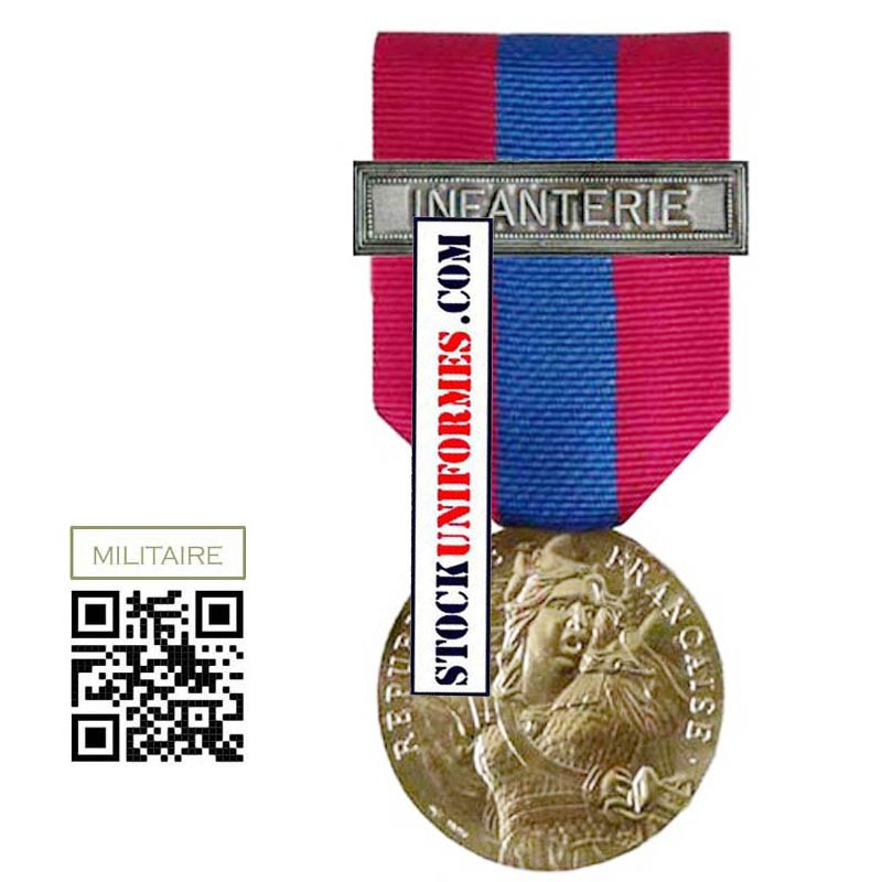 Médaille Défense Nationale Bronze agrafe INFANTERIE