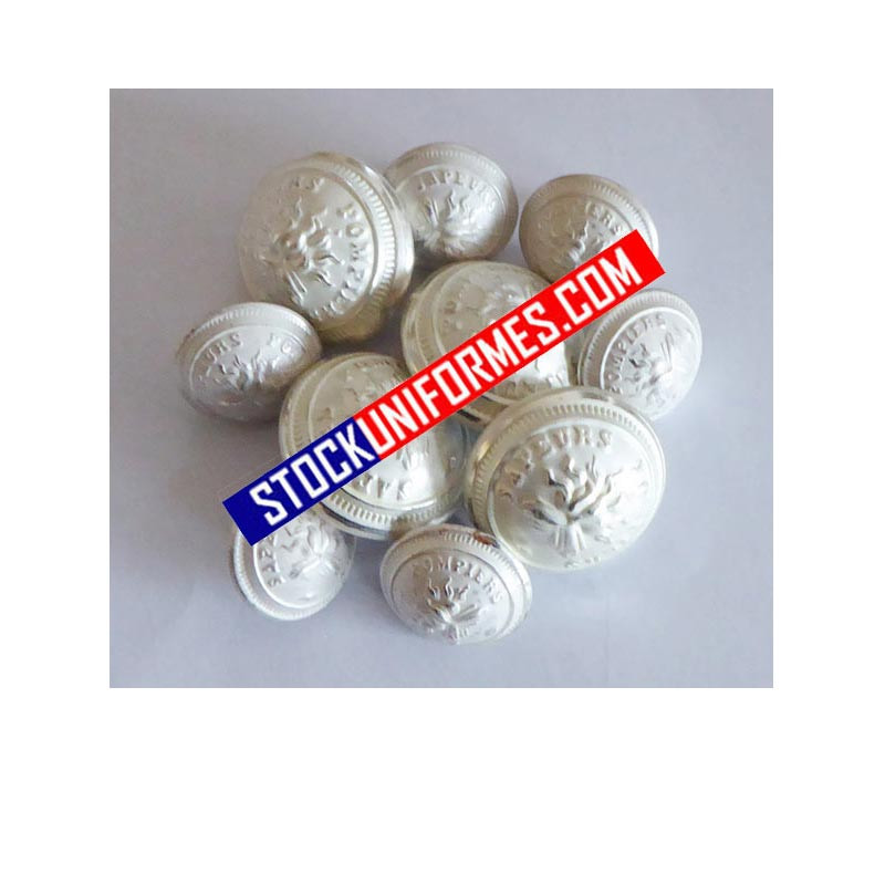 Lot de Boutons Officier Pompiers pour vareuse Lot de Boutons Officier Pompiers pour vareuse