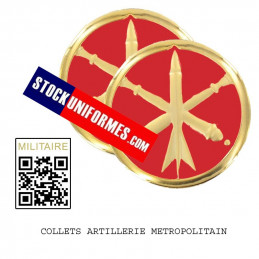 Insignes de Collet ARTILLERIE Métropolitain