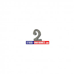 Chiffre 2 bronze argent à tige