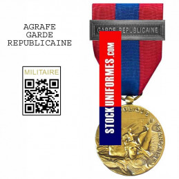 Médaille ordonnance Défense Nationale bronze agrafe Garde Républicaine