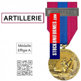 Médaille Ordonnance ARTILLERIE Défense Nationale Bronze EFFIGIE A