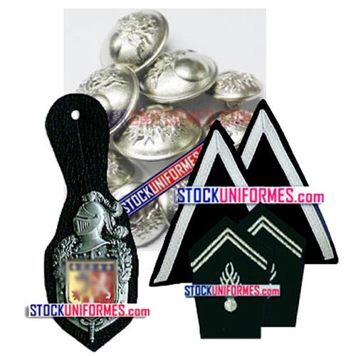 Boutons et grenades de col pour vareuse Gendarmerie